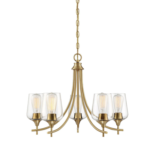 Product image for Octave 5 Light Chandelier - Warm Brass