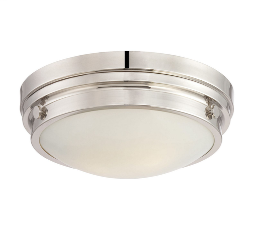 Product image for SAVOY 6-3350-14-109 LUCERNE FLUSH MOUNT POLISHED NICKEL