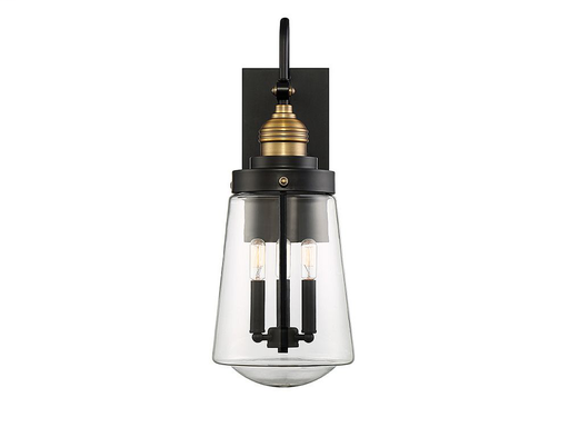 Product image for Macauley 3 Light Large Wall Lantern - Vintage Black/Warm Brass