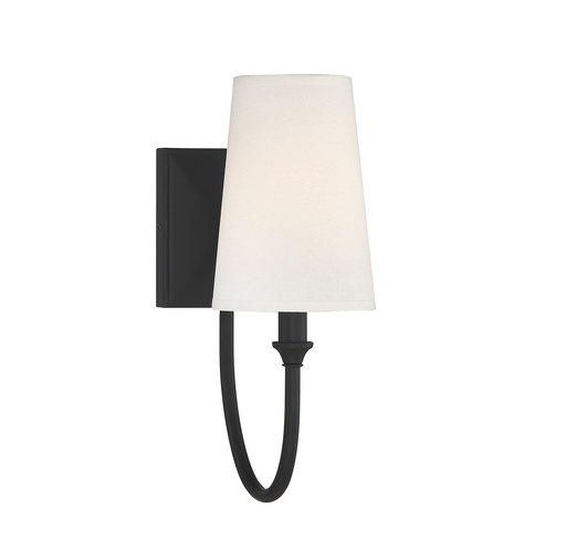 Product image for SAVOY 9-2542-1-89 CAMERON 1-LIGHT WALL SCONCE IN MATTE BLACK