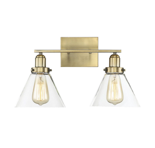 Product image for Drake 2 Light Vanity - Warm Brass