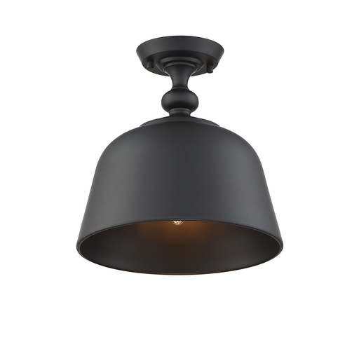 Product image for Berg 1 Light Semi-Flush Mount - Matte Black