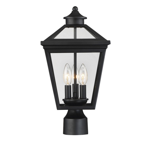Product image for SAVOY 5-147-BK 3LT BLACK POST LANTERN 9IN W x 17.5IN H