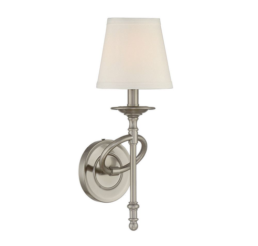 Foxcroft 1 Light Sconce, Brushed Pewter