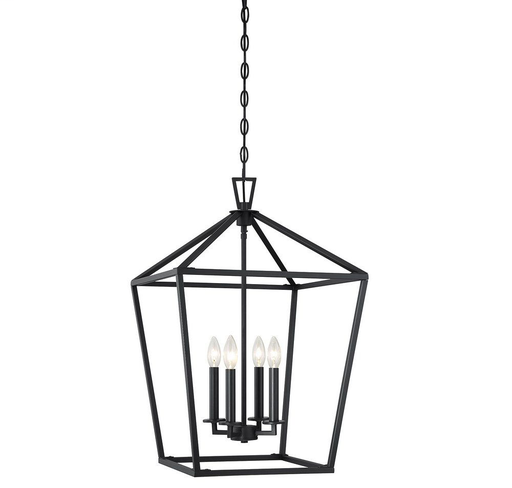 Product image for SAVOY 3-321-4-89 TOWNSEND 4 LIGHT MATTE BLACK FOYER
