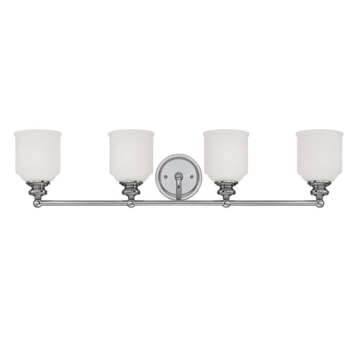 Melrose 4 Light Bath Bar, Polished Chrome