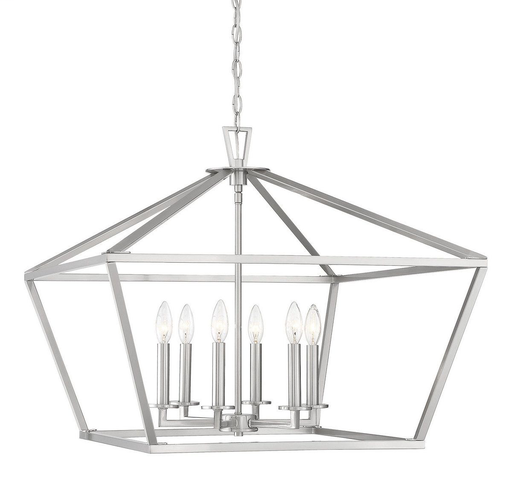 Townsend 6 Light Satin Nickel Lantern, Satin Nickel