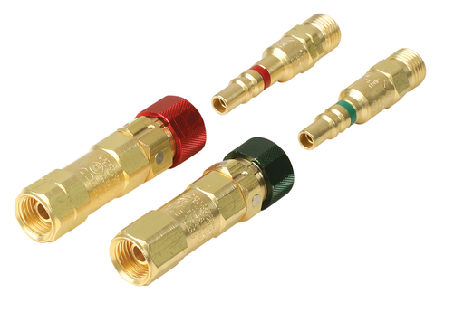 Kwiklok Quick Connect Set, OSHA Compliant Regulator to Hose Oxygen/Fuel Gas Set w Check Valves