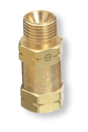 B Size Regulator Reverse Flow Check Valve, Fuel Gas B-Size LH Female