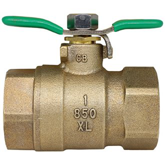 1-850TXL, 1" Full Port Bronze Ball Valve, tapped