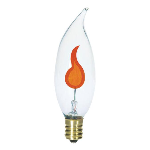 3 Watt CA8 Incandescent Flicker Flame Light Bulb