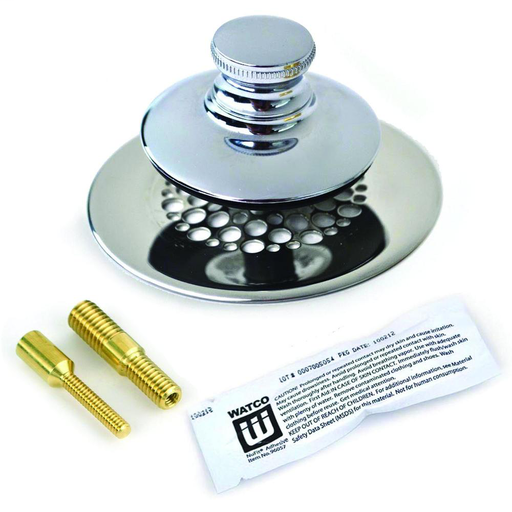 48750-PP-CP-G-2P UNIVERSAL NUFIT® PUSH PULL® - No Overflow - Grid Strainer - Silicone, Combo and Trip Lever Pins - Chrome-Plated 48750-PP-CP-G-2P