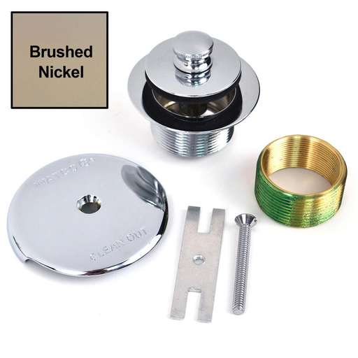 38290-BN-2H Two-hole overflow cover Trim Kit - Brushed Nickel 38290-BN-2H