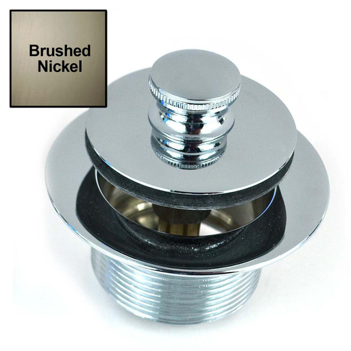 38305-BN Push Pull® Tub Closure - 1.865" Flange x 11 1/2" Threads X 1.25 Depth - Brushed Nickel 38305-BN