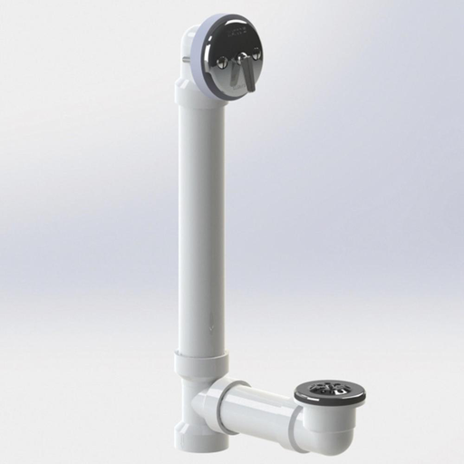 600-TL-PVC-CP TRIP LEVER Bath Waste, Sch 40 PVC, Chrome Plated 600-TL-PVC-CP