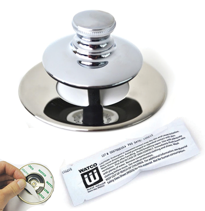 48750-PP-CP-WB UNIVERSAL NUFIT™ PUSH PULL® TUB CLOSURE, Bonding Strip - Chrome Plated 48750-PP-CP-WB