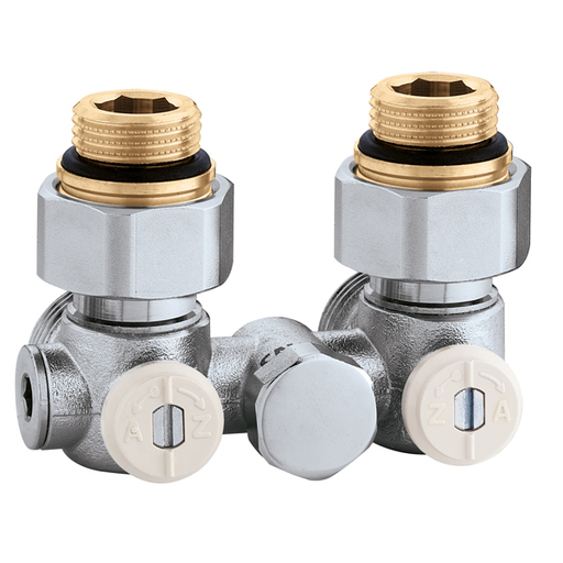Angled One-Pipe Valve System1/2"M X 3/4"