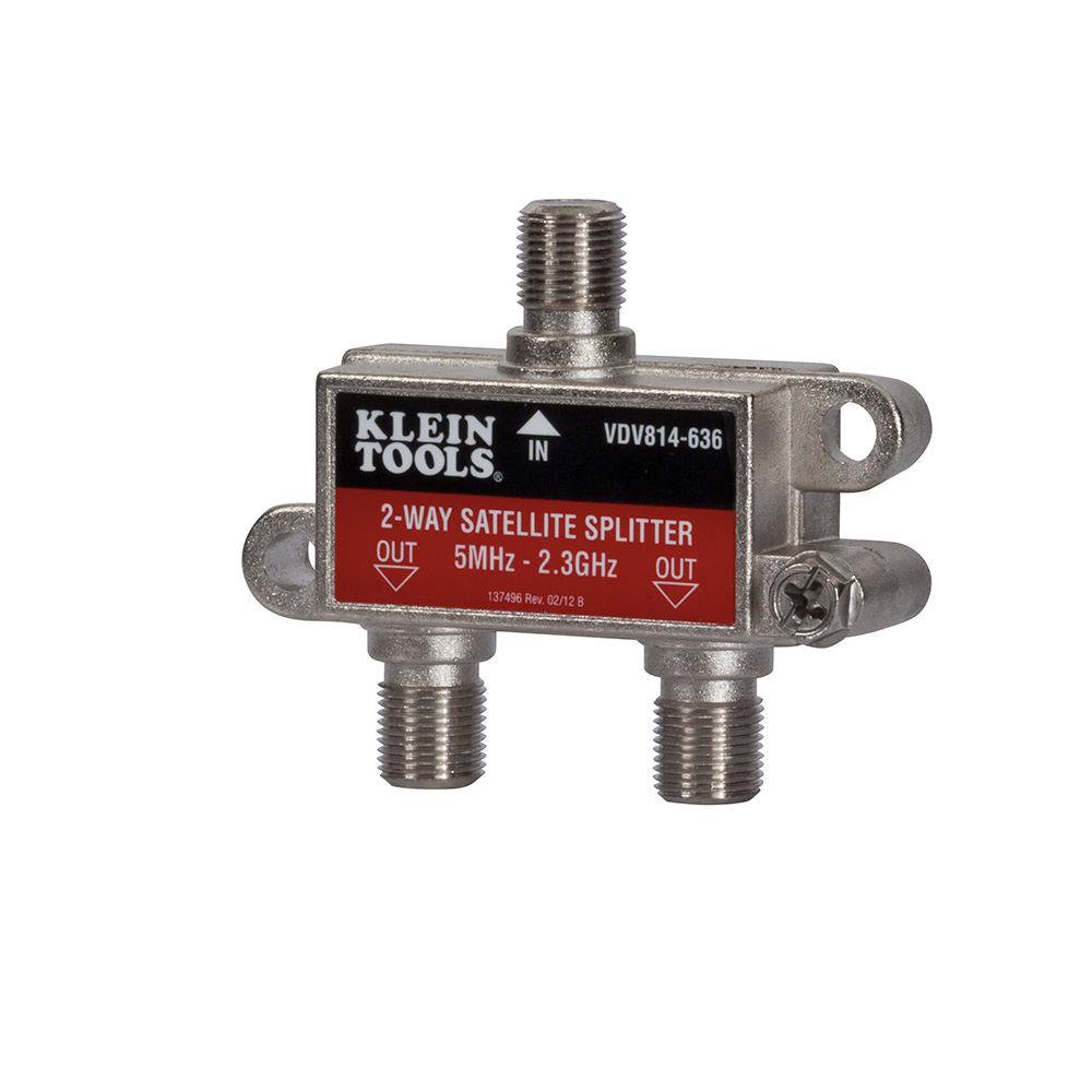 Product image for Klein VDV814-636 2-Way Satellite/Digital Cable Splitter