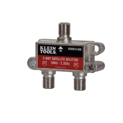 Product image for Klein VDV814-636 2-Way Satellite/Digital Cable Splitter