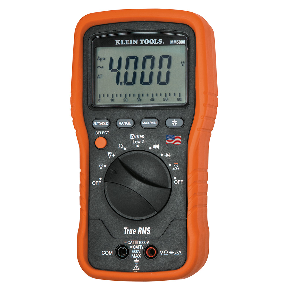 Product image for Klein MM5000 Electrician's TRMS Multimeter