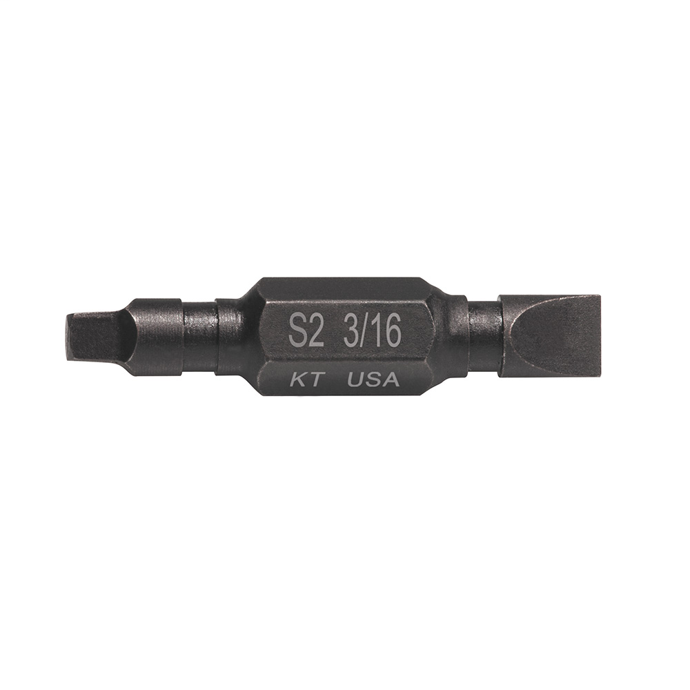 Product image for Klein Tools 32744 Cushioned Grip Black Plastic Handle Double Ended Magnetic Multi-Bit Power Driver Bit