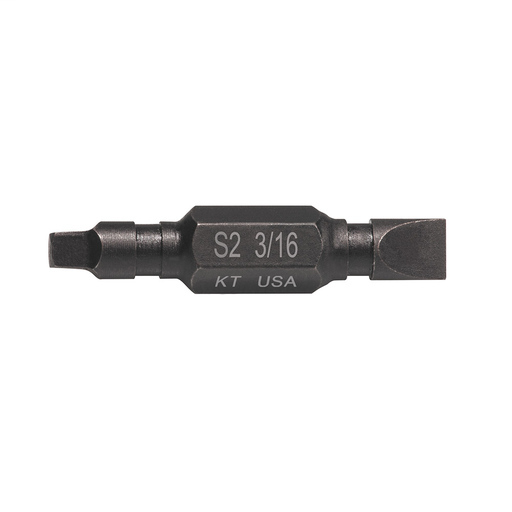 Product image for Klein Tools 32744 Cushioned Grip Black Plastic Handle Double Ended Magnetic Multi-Bit Power Driver Bit