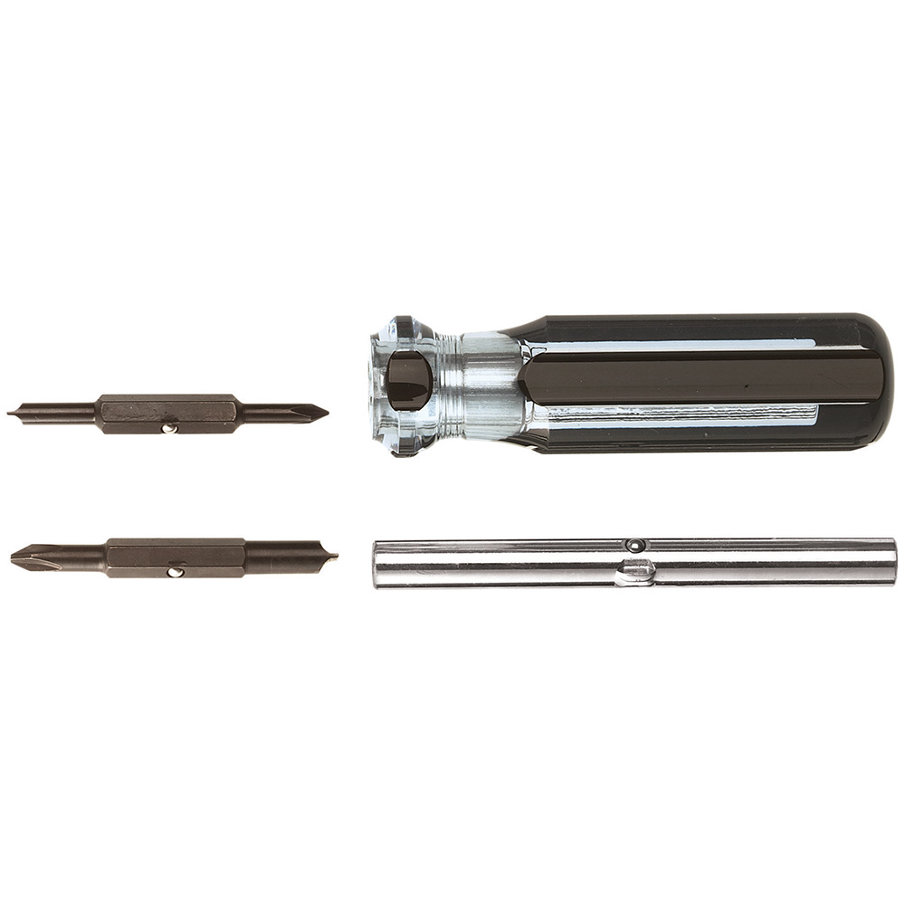 4-in-1 Multi-Bit Screwdriver, Slotted, Phillips, 7-Inch