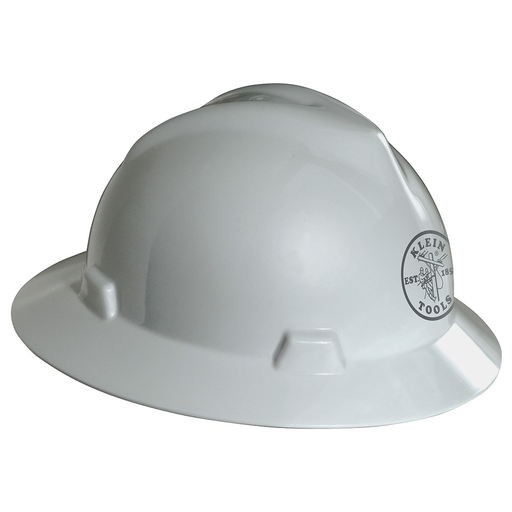 Product image for Klein 60031 V-Gard® Hard Hat with Klein Lineman Logo, White