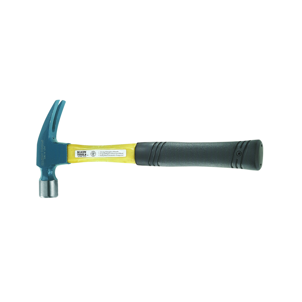 Klein Tools 808-20 14 Inch 20 oz Neoprene Grip Handle Plastic Alloy Jacket Heavy Duty Straight Claw Electrician Hammer Klein Tools 808-20 14 Inch 20 oz Neoprene Grip Handle Plastic Alloy Jacket Heavy Duty Straight Claw Electrician Hammer
