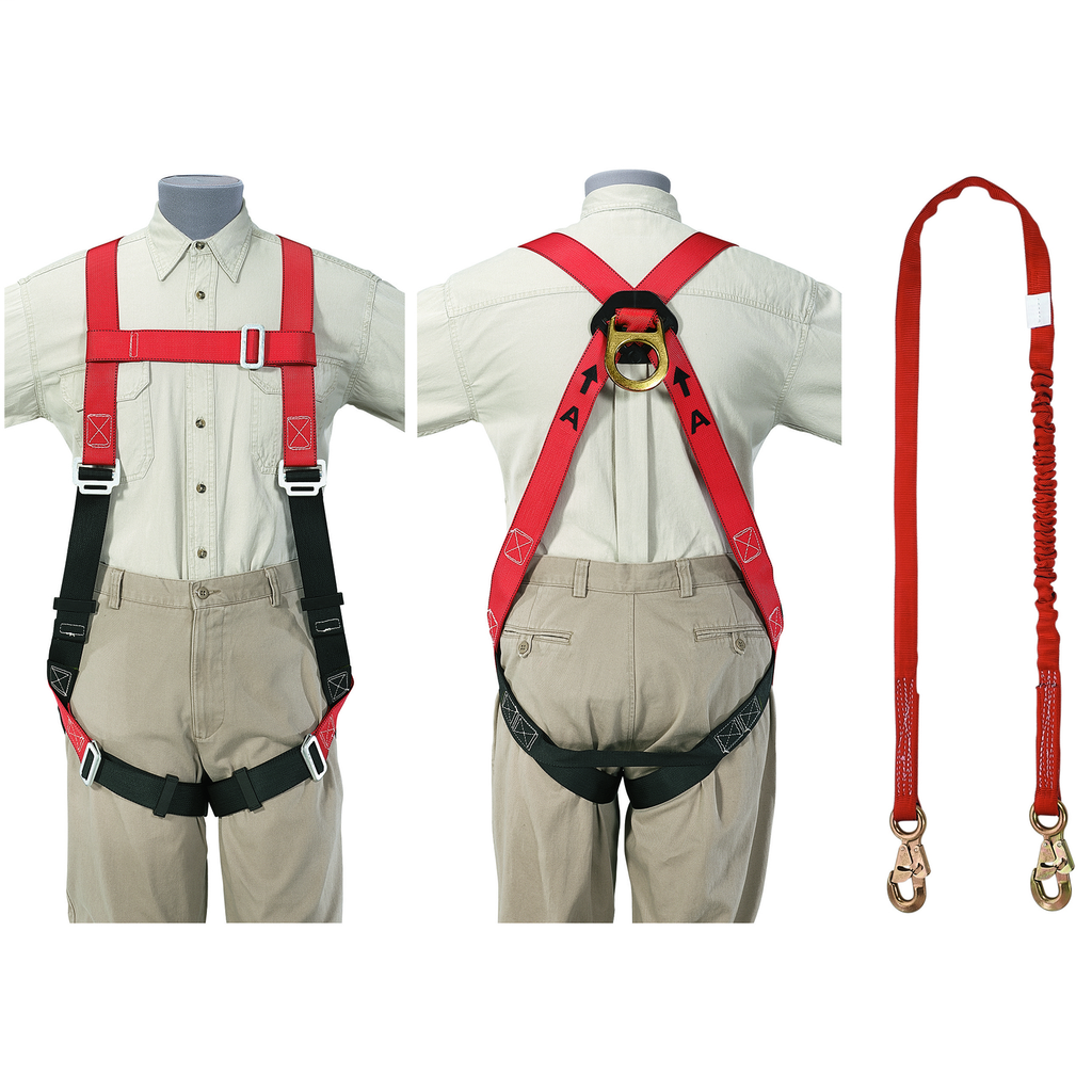Klein Tools 87150 Fall Arrest Harness and Deceleration Lanyard Set Klein Tools 87150 Fall Arrest Harness and Deceleration Lanyard Set