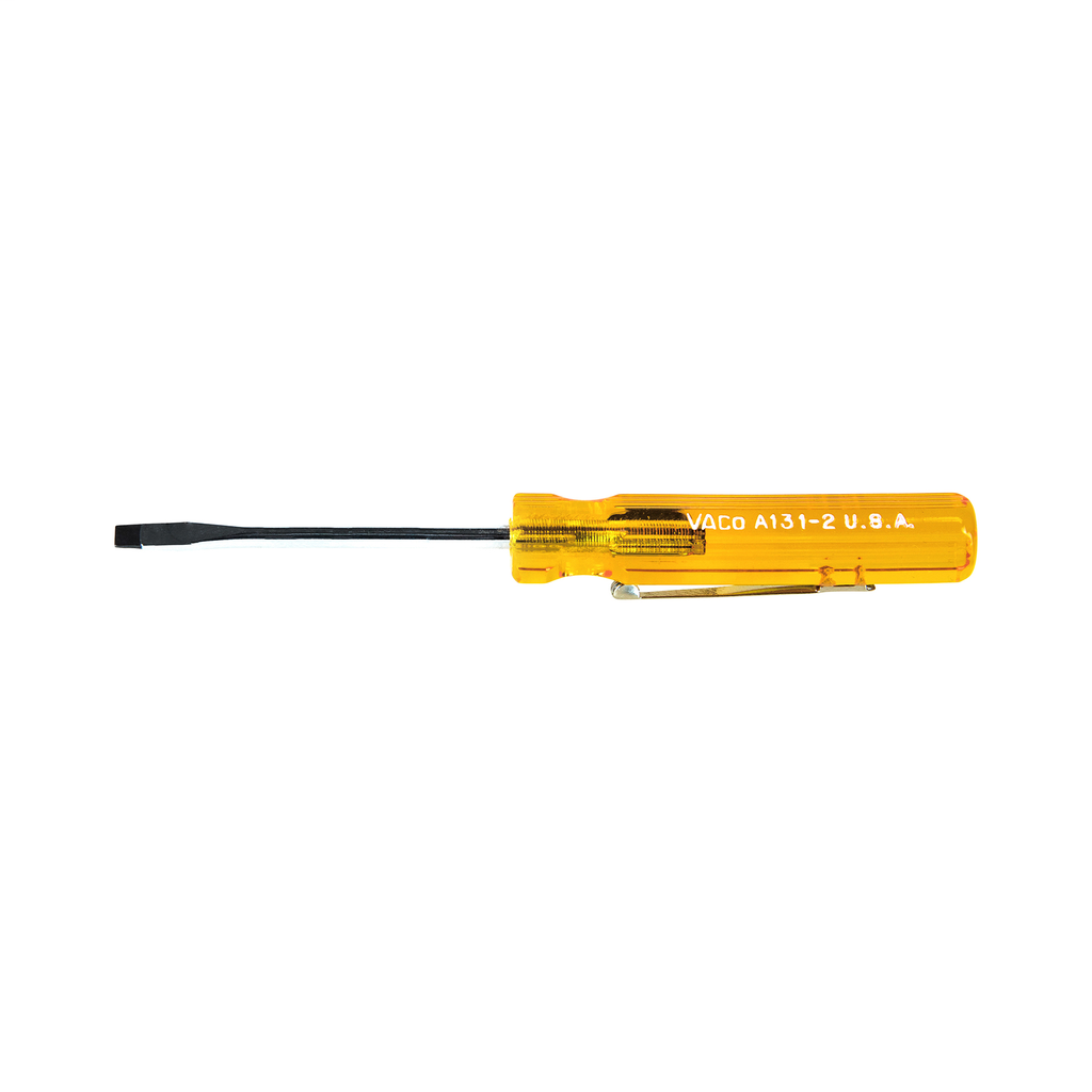 Klein Tools A131-2 1/8 Inch Cabinet-Tip Pocket-Clip Screwdriver Klein Tools A131-2 1/8 Inch Cabinet-Tip Pocket-Clip Screwdriver