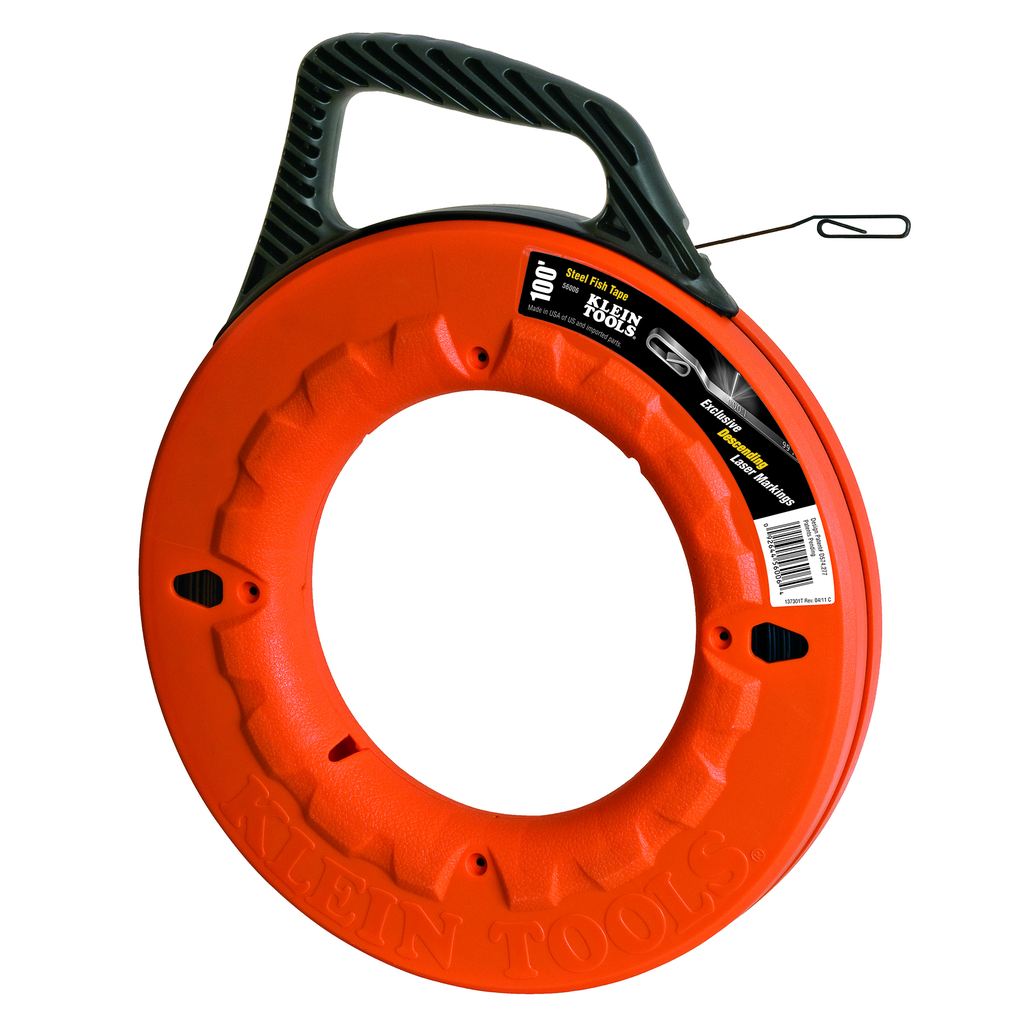 Klein Tools 56006 100 Foot x 1/4 x 0.062 Inch Wide Steel Fish Tape Klein Tools 56006 100 Foot x 1/4 x 0.062 Inch Wide Steel Fish Tape