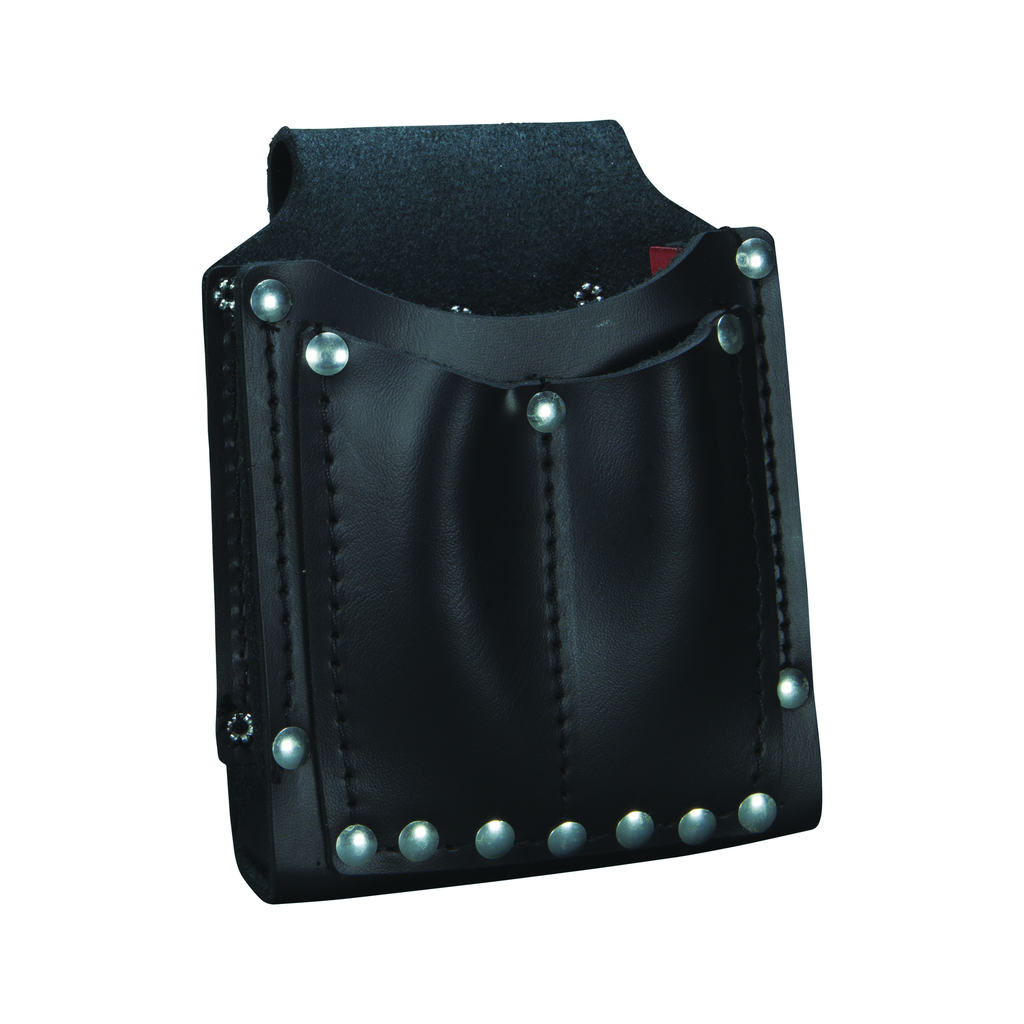 Klein Tools 5145 5-1/4 x 7 Inch Leather Tunnel 3-Pocket Utility Pouch Klein Tools 5145 5-1/4 x 7 Inch Leather Tunnel 3-Pocket Utility Pouch