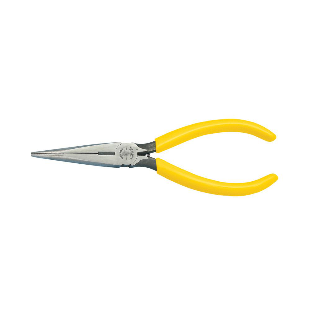 Klein Tools D203-7C 2-7/16 x 11/16 x 3/8 Inch Plastic Dipped Yellow Handle Side Cutting Long Nose Pliers Klein Tools D203-7C 2-7/16 x 11/16 x 3/8 Inch Plastic Dipped Yellow Handle Side Cutting Long Nose Pliers