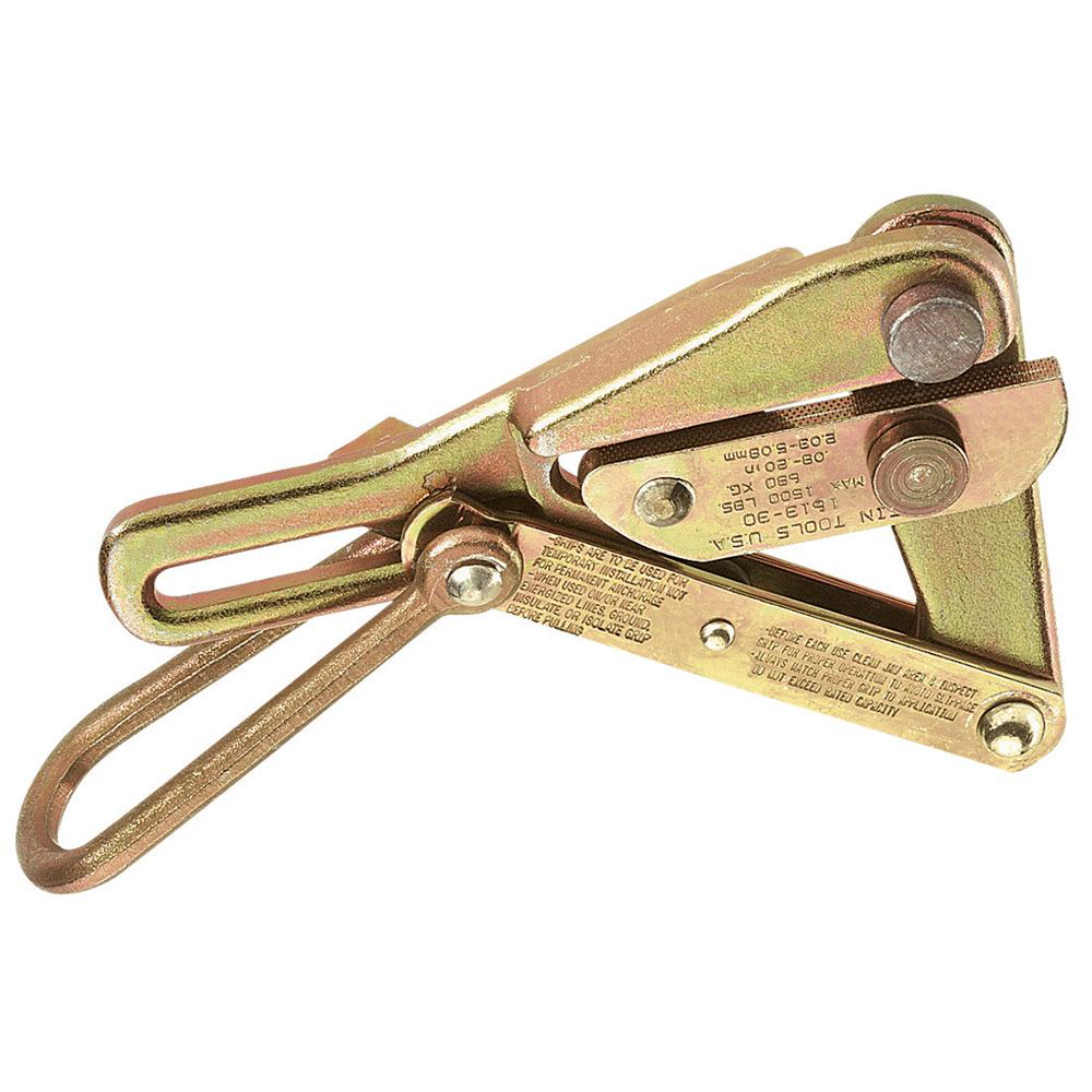 Klein Tools 1613-30 0.08 to 0.2 Inch 1500 lb Forged Steel Bare Wire Pulling Grip Klein Tools 1613-30 0.08 to 0.2 Inch 1500 lb Forged Steel Bare Wire Pulling Grip