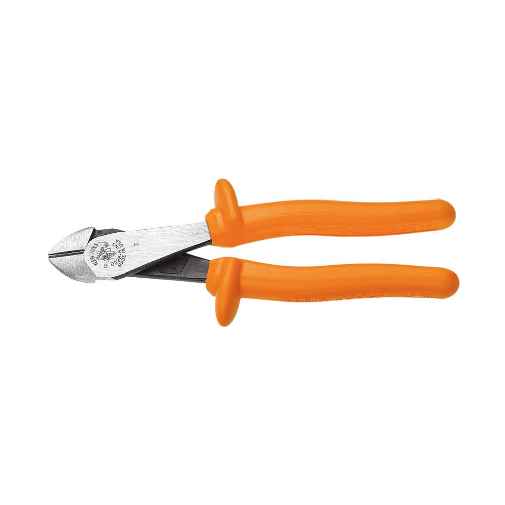 Klein Tools D228-8-INS 8 Inch Insulated High Leverage Diagonal Cutting Pliers Klein Tools D228-8-INS 8 Inch Insulated High Leverage Diagonal Cutting Pliers