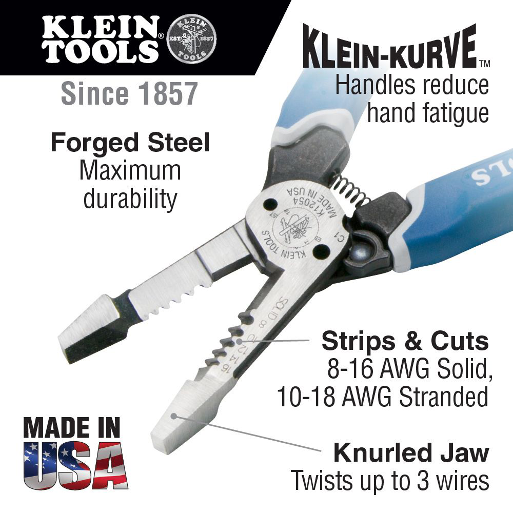 Mayer-DDS-Klein-Kurve® Heavy-Duty Wire Stripper 8-18 AWG-2