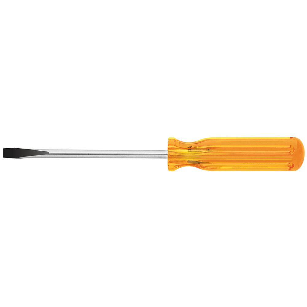 Klein Tools BD156 5/16 x 11-3/16 Inch Round-Shank Amber Plastic Handle Keystone Tip Screwdriver Klein Tools BD156 5/16 x 11-3/16 Inch Round-Shank Amber Plastic Handle Keystone Tip Screwdriver