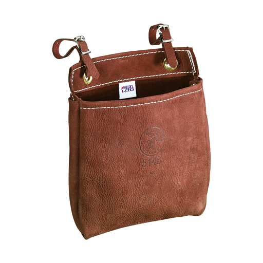 Tool Bag, Leather All-Purpose Pouch with Belt Straps, 9 x 3 x 8-Inch