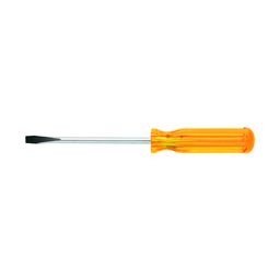 Klein Tools BD146 1/4 x 10-1/2 Inch Round-Shank Amber Plastic Handle Keystone Tip Screwdriver