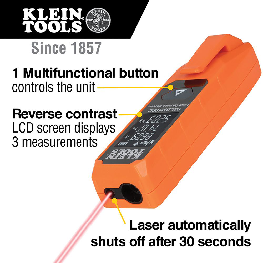 Klein 93LDM100C Compact Laser Distance Measure Cooper Electric