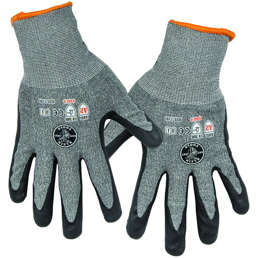 Product image for Klein 60185 Work Gloves, Cut Level 2, Touchscreen, Large, 2-Pair