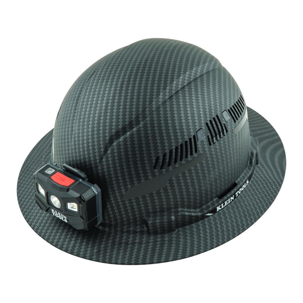 Mayer-DDS-Hard Hat, Premium KARBN™ Pattern, Vented Full Brim, Class C, Lamp-1