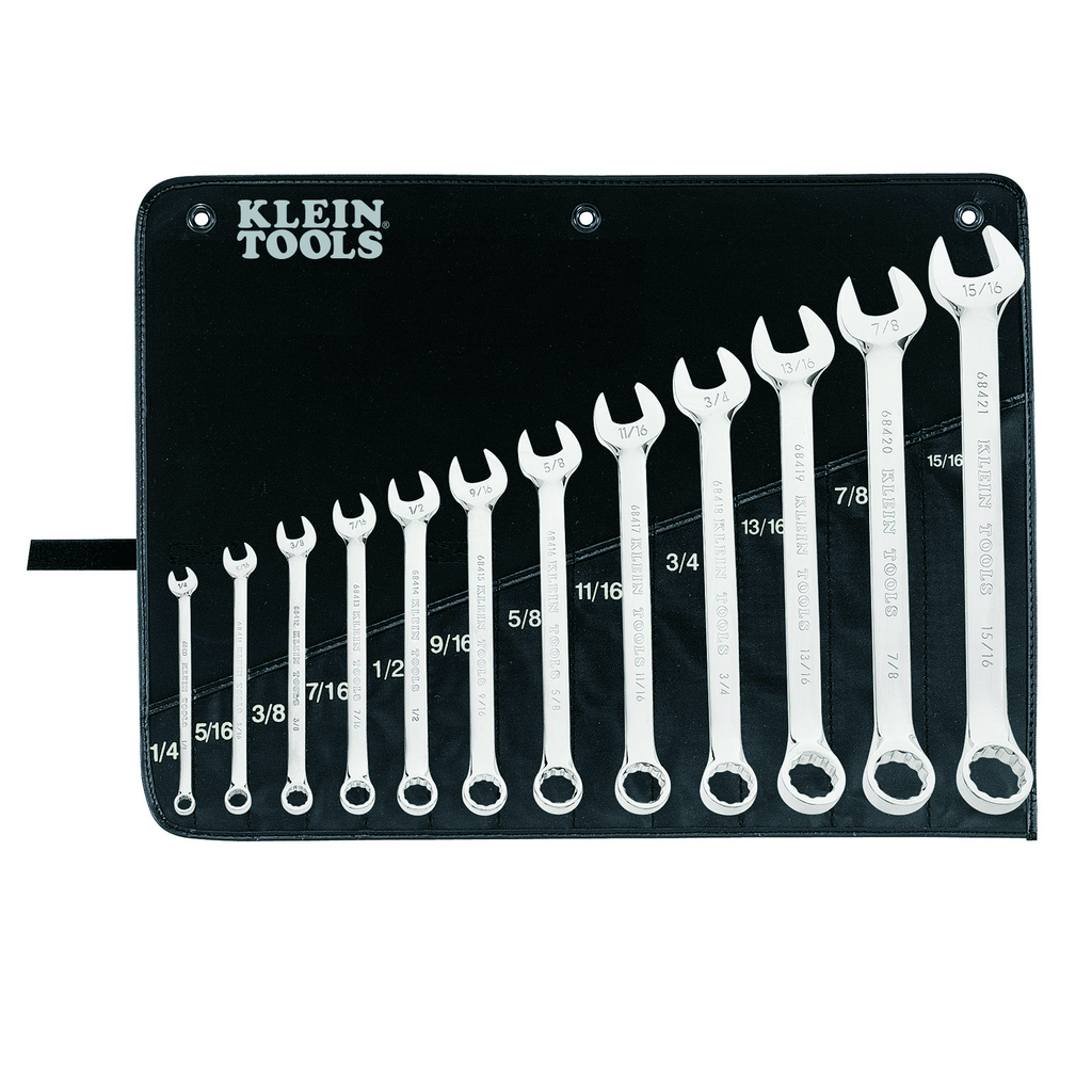 Product image for Klein 68404 Combination Wrench Set, 12-Piece