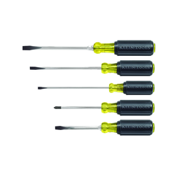 Product image for Klein 85075 Screwdriver Set, Slotted and Phillips, 5-Piece