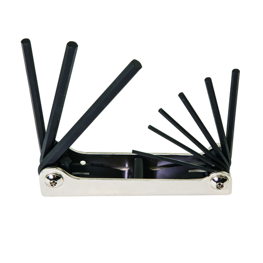 Klein 70591 Folding Hex Key Set, 9-Key, SAE Sizes Product image for Klein 70591 Folding Hex Key Set, 9-Key, SAE Sizes