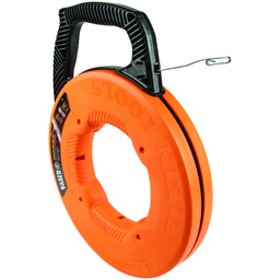 Klein 56341 1/4" Wide Stainless Steel Fish Tape, 240ft (73m) Tape, Double-Loop
