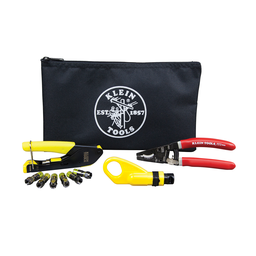 Product image for Klein VDV026-211 Coax Cable Installation Kit with Zipper Pouch