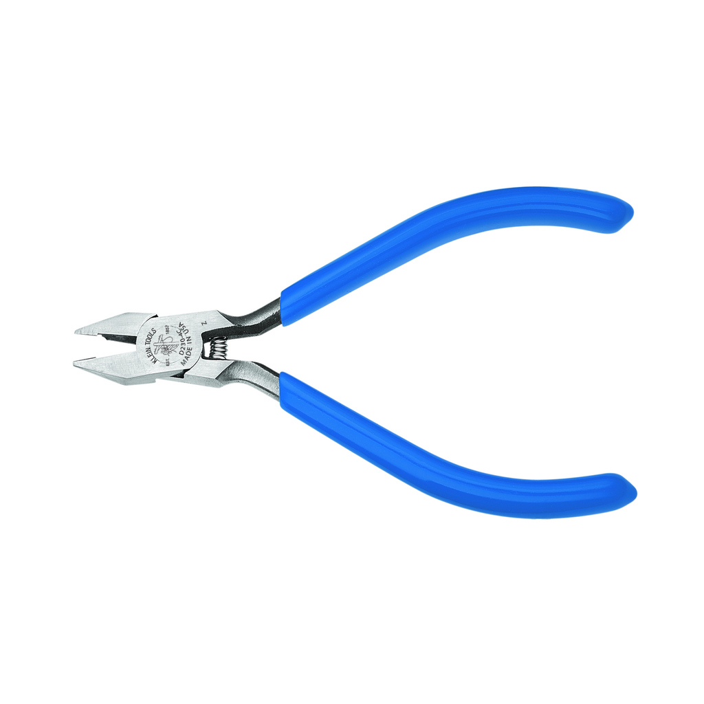 Product image for Klein D230-4C Diagonal Cutting Pliers, Electronics Nickel Ribbon Wire Cutter, 4"
