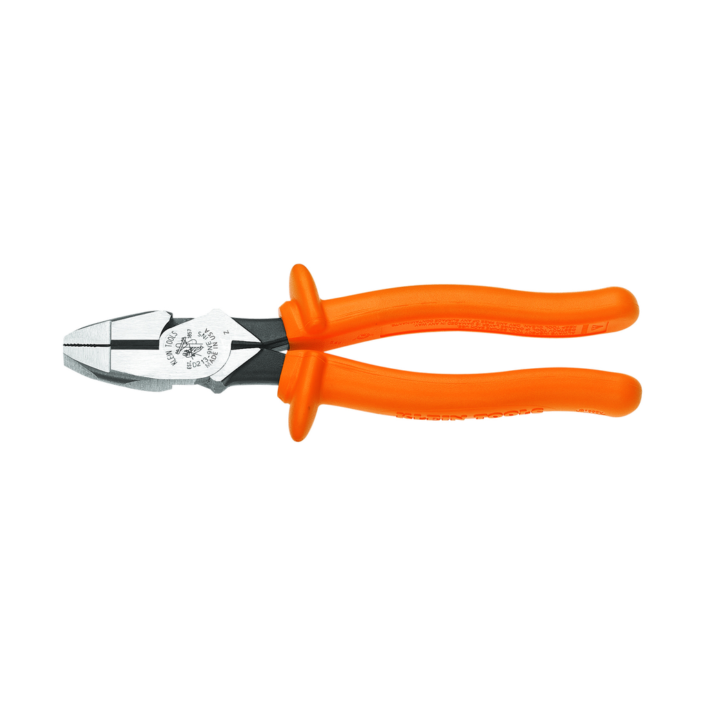 Product image for Klein D213-9NE-INS Side Cutting Pliers, New England Insulated, 9"